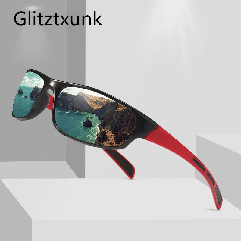 Glitztxunk Noi ochelari de Soare Barbati de Lux Brand de Moda Sport Ochelari de Soare Pentru Bărbați Piața de Epocă Oglindă Ochelari de UV400 Oculos de sol 1