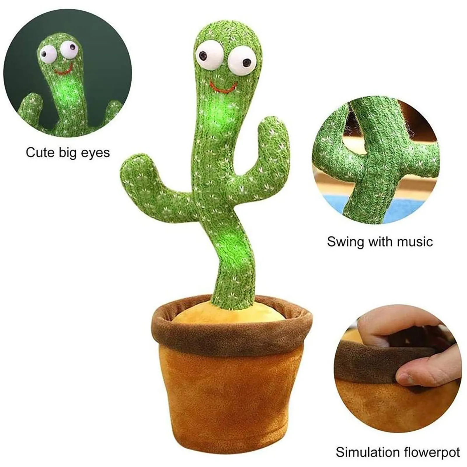 Minunat Jucărie Vorbind Dans Cactus Papusa Vorbi De Înregistrare A Sunetului Repeta Jucărie Kawaii Cactus Jucarii Copii, Educație Pentru Copii Jucarie Cadou 2