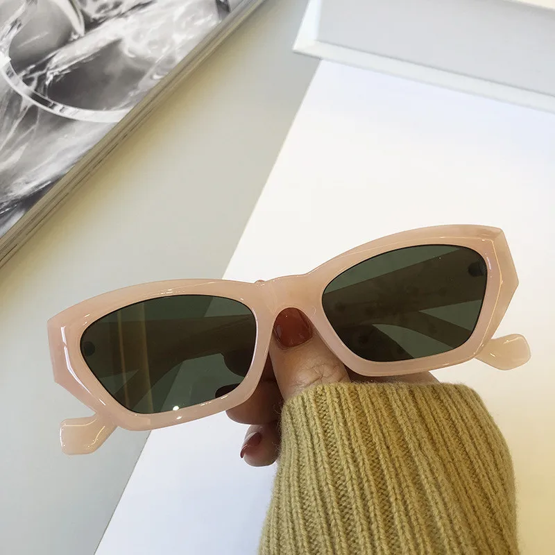 2021 Epocă Mic Cadru ochelari de Soare Femei de Moda Ochi de Pisică Ochelari de Soare Barbati Retro Design de Brand Wild Street UV400 Ochelari 3