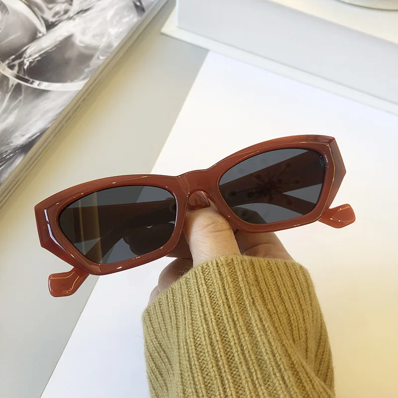 2021 Epocă Mic Cadru ochelari de Soare Femei de Moda Ochi de Pisică Ochelari de Soare Barbati Retro Design de Brand Wild Street UV400 Ochelari 4