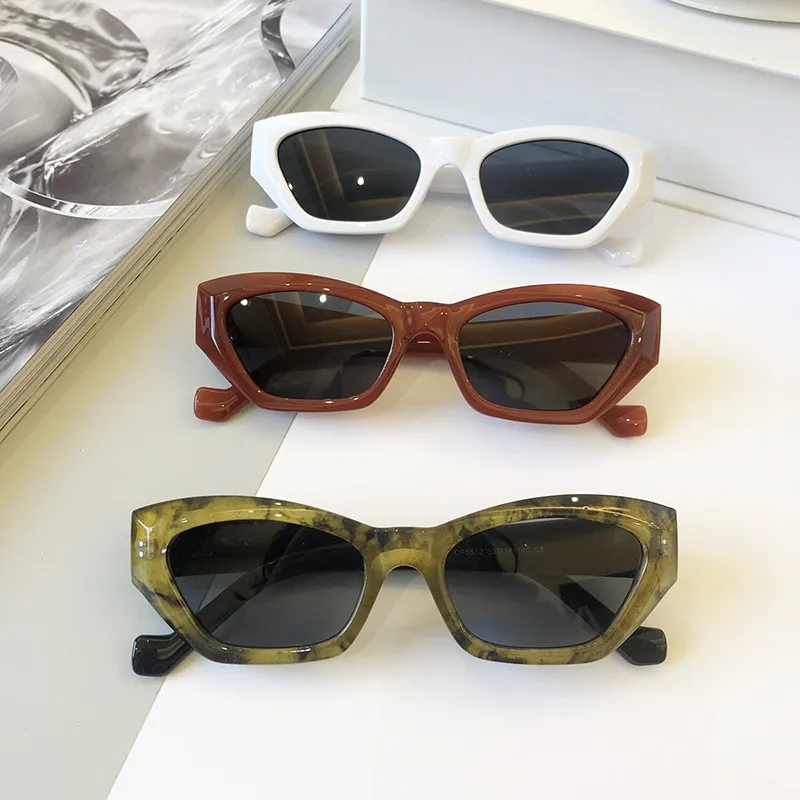 2021 Epocă Mic Cadru ochelari de Soare Femei de Moda Ochi de Pisică Ochelari de Soare Barbati Retro Design de Brand Wild Street UV400 Ochelari 5