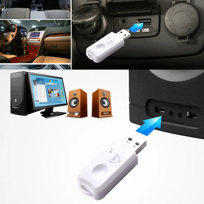 VAORLO USB Receptor Bluetooth Car Audio Wireless Adaptor Bluetooth Dongle Car Kit Receptor de Muzică Bluetooth pentru Masina Acasa Boxe 5