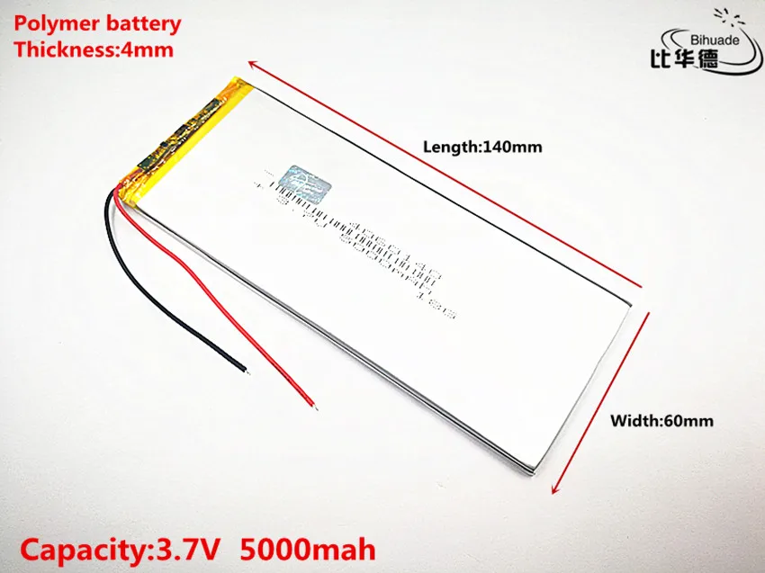 Litru de energie baterie 3.7 V,5000mAH 4060140 Polimer litiu-ion / Li-ion baterie pentru tableta pc de 7 inch, 8 inch 9inch,mp3,mp4 1