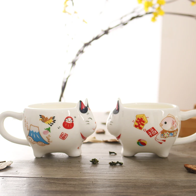 Creative Maneki Neko Ceramice Ceașcă de Ceai Oală cu Filtru Minunat Plutus Pisica Cana Ceainic Japonez Drăguț Pisică Norocos Set de Ceai de Portelan 3