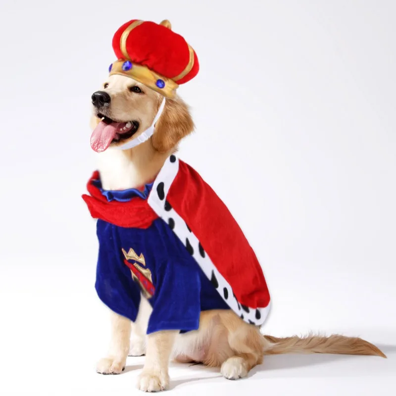 Crăciun Costum De Câine Amuzant Cosplay Regele Pelerina Halloween Dress Up Yorkshire Chihuahua Strat De Îmbrăcăminte Cat Consumabile 0