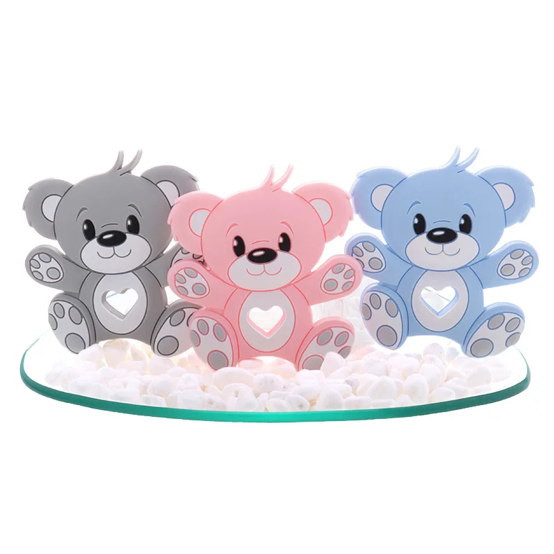 5pc Unicorn Pandantiv Silicon Desene animate Rozătoare Copilul BPA Gratuit Teether Inel DIY Animale jucării Teether Colier Alimente Grad de Duș Cadou Jucarii 4