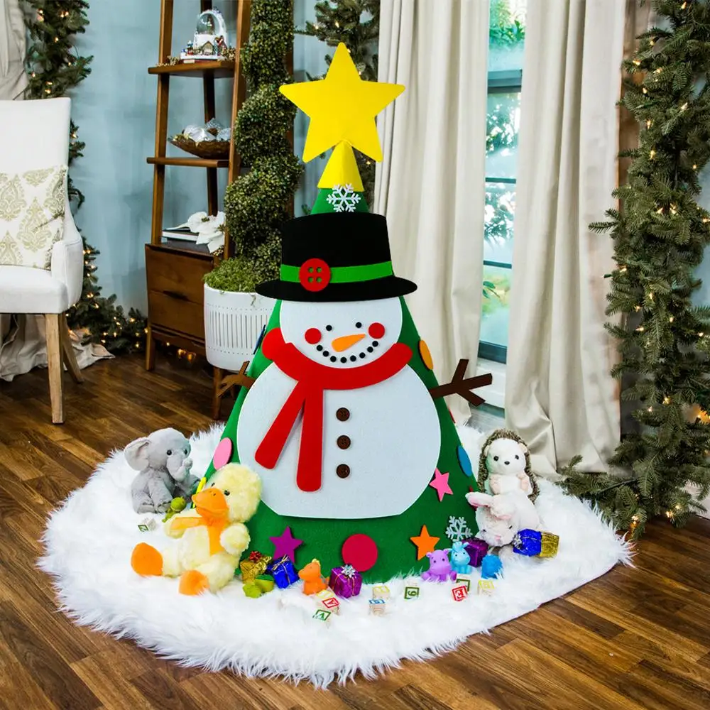 OurWarm Decor de Crăciun 2022 Anul Nou 3D DIY Simțit Pom de Crăciun Noutăți Ornament Pentru Copii Cadou de Crăciun de Jucărie Acasă Decor Casa 3