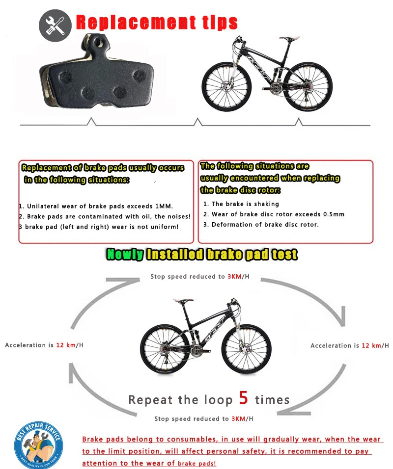 10 Pereche de Semi-metal Biciclete plăcuțelor de Frână Pentru SHIMANO SRAM AVID ZOOM Formula Hayes Magura E-BIKE Accesorii Hidraulice 5