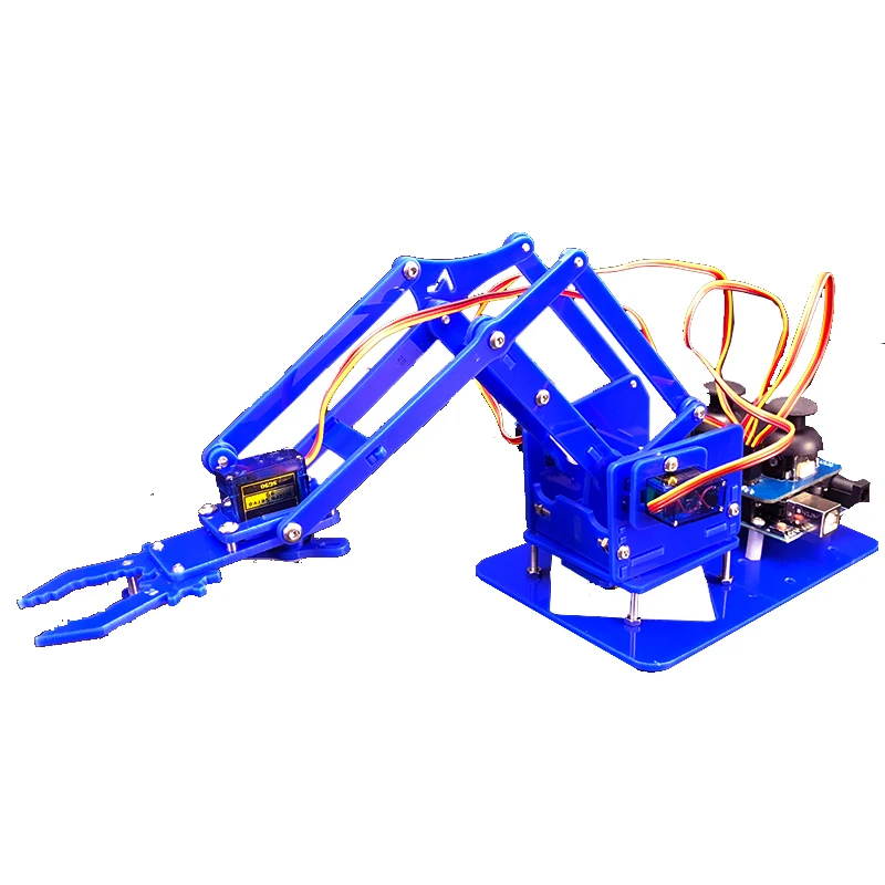 SG90 MG90S 4 DOF Unassembly Acrilice Braț Mecanic, Robot de tip Manipulator cu Gheare pentru Arduino Filtru de Învățare DIY Kit Robot 1