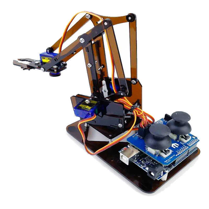 SG90 MG90S 4 DOF Unassembly Acrilice Braț Mecanic, Robot de tip Manipulator cu Gheare pentru Arduino Filtru de Învățare DIY Kit Robot 4
