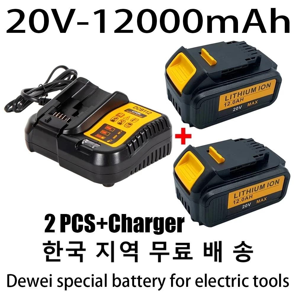 Original 20V 12000mah pentru Dewalt DCB200 baterie Reîncărcabilă Li-ion Baterie 20V MAX Înlocuitor pentru DeWalt DCB205 DCB201 DCB203 Putere 0