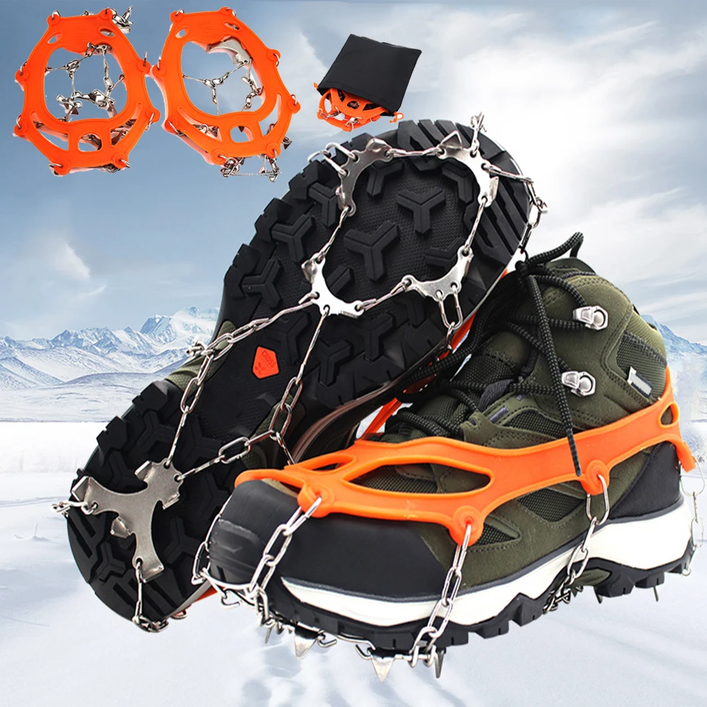 De Gheață În Aer Liber Pantofi Spike Mânere Ghete Crampoane Alpinism Zăpadă Anti-Alunecare Pantofi Acoperi Camping Outdoor Portabil Elemente 0