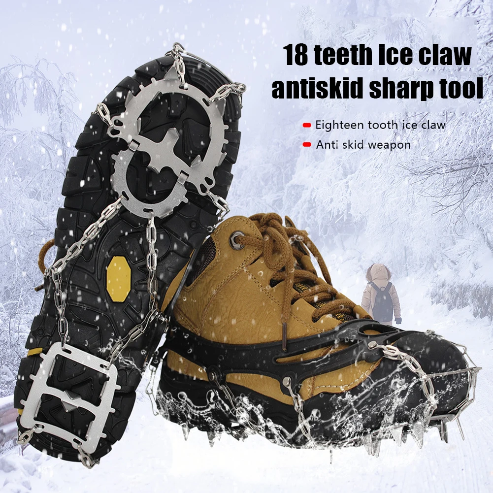 De Gheață În Aer Liber Pantofi Spike Mânere Ghete Crampoane Alpinism Zăpadă Anti-Alunecare Pantofi Acoperi Camping Outdoor Portabil Elemente 1