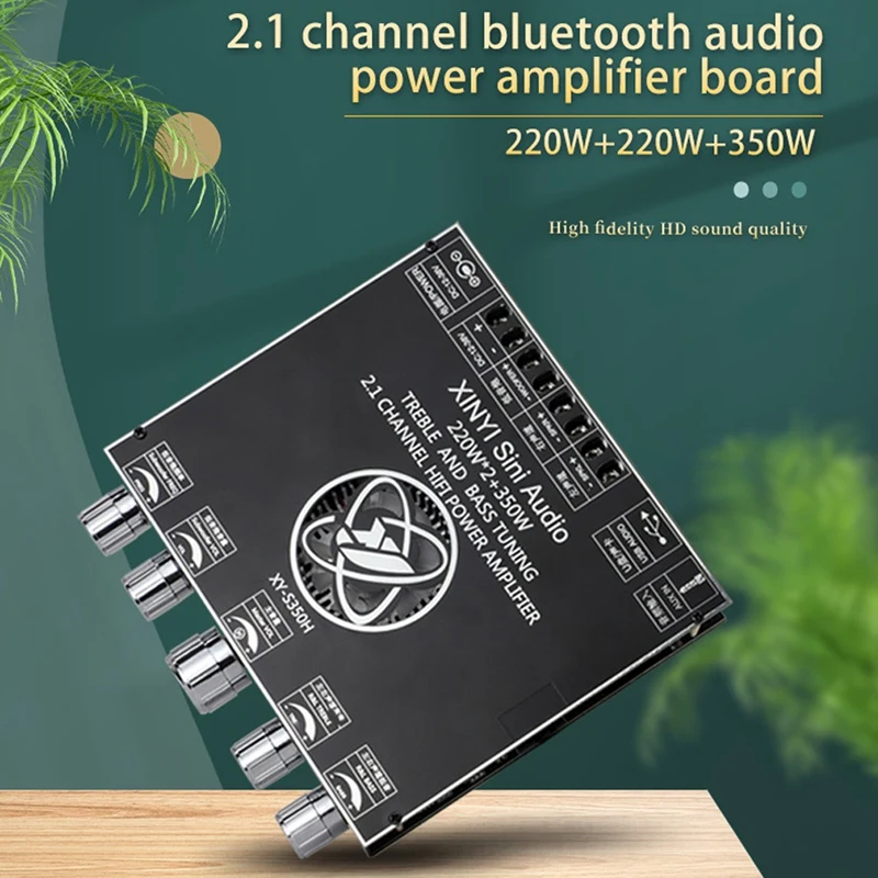 2.1-Canal TPA3251 Bluetooth, Amplificator Digital a Modulului de Înaltă Și Joasă Ton Subwoofer,220Wx2+350W Bord Amplificator XY-S350H 1