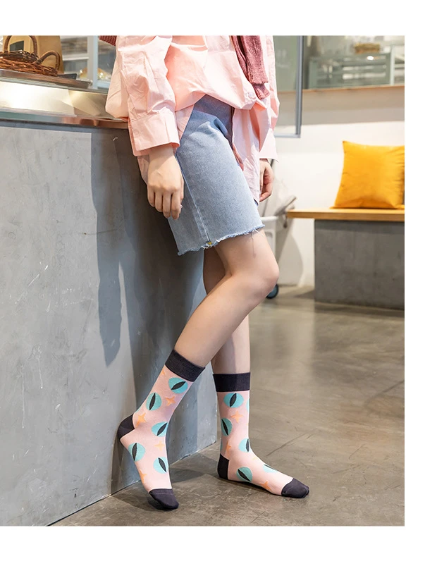 De înaltă calitate moda șosete strada roșu net mediu ciorapi femei la modă drăguț Japoneză și coreeană versiunea all-meci 3