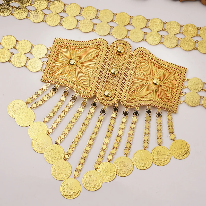 Irak, Iran, Mireasa Rochie De Mireasa Curele De Placare Cu Aur De Monede Mireasa Accesorii Hawler Femei Talie Lanț Etnice Metal Nunta Cercevea 3