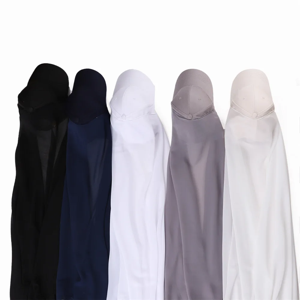 Plain Solid Bubble Sifon Instant Hijab, cu Șepci de Baseball pentru Femei Respira Acoperire Musulman Șal Eșarfă Folie Snood Capota Bentita 5