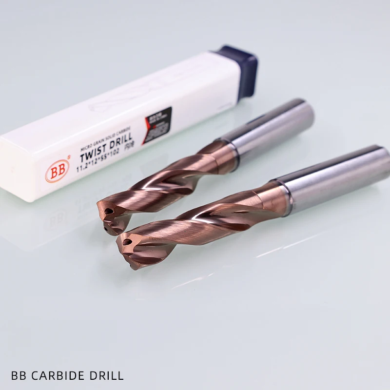 BB Carbide Drill 5xD cu Interne Externe Răcire Interioară Prin intermediul lichidului de Răcire Gaura Paralel Coadă 3.1 mm 16mm Acoperite de Mașini unelte CNC 3