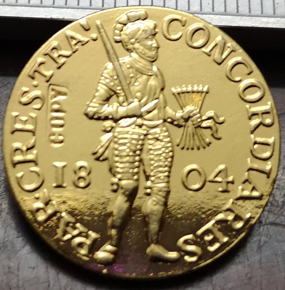 1804 Olanda 1 Ducat De Aur Copie De Monede Rare 0