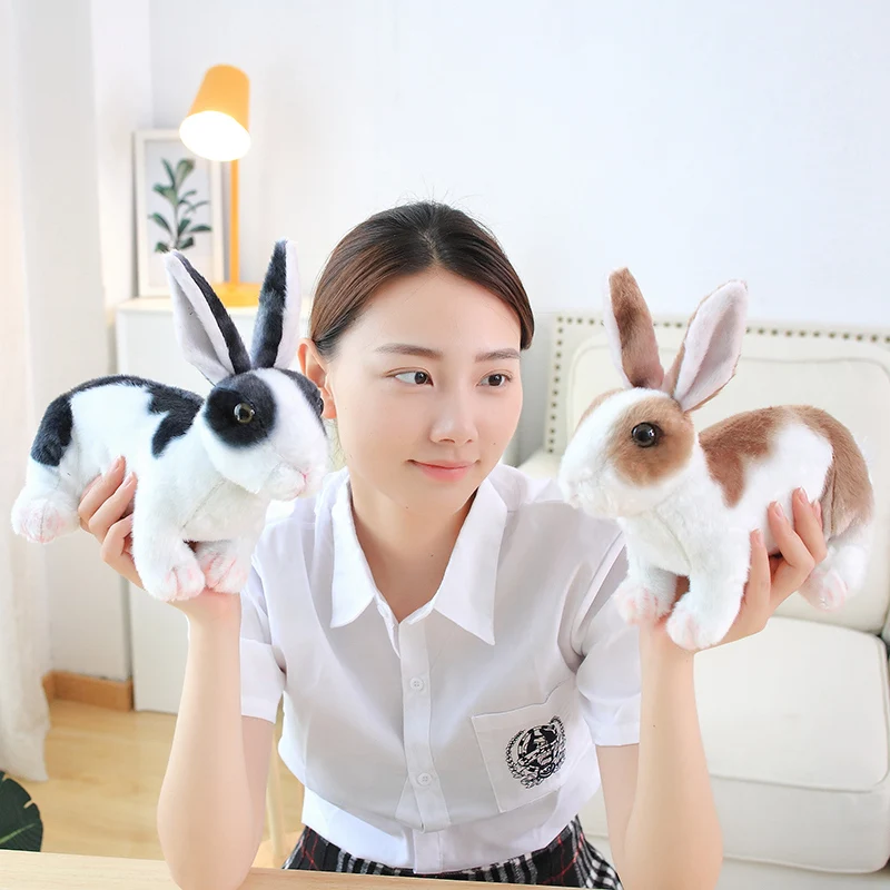 25/30CM Pufos Iepure Jucărie de Pluș Moale Papusa Drăguț Bunny Simulare Animal Dulce Realiste Cadou de Ziua Model de Decor pentru Copii 4