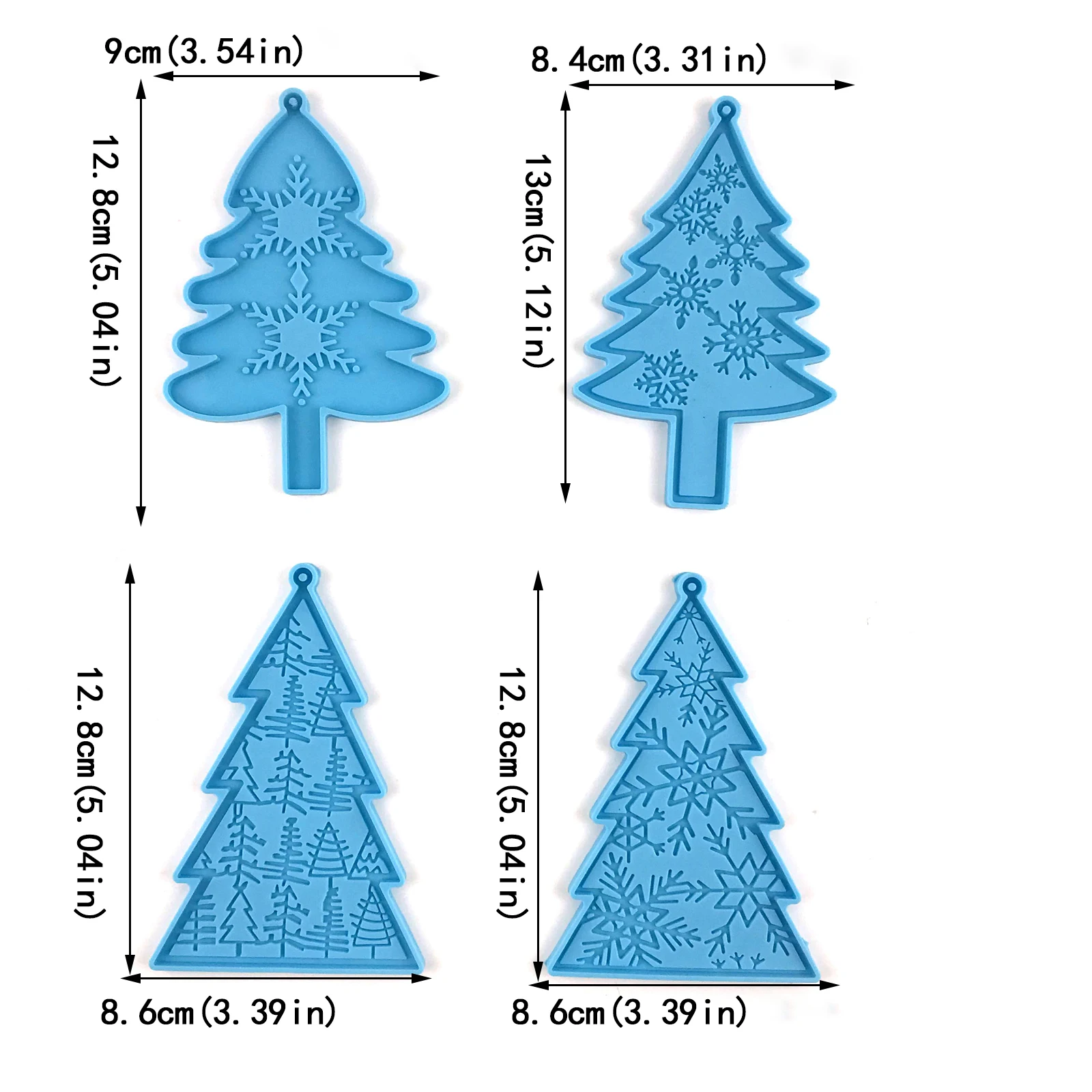 Pomul De Crăciun Pandantiv Breloc De Cristal Epoxidice Mucegai Silicon Atmosfera Xmas Party Decor Acasă Făcându-Accesoriu Rășină Mucegai 3