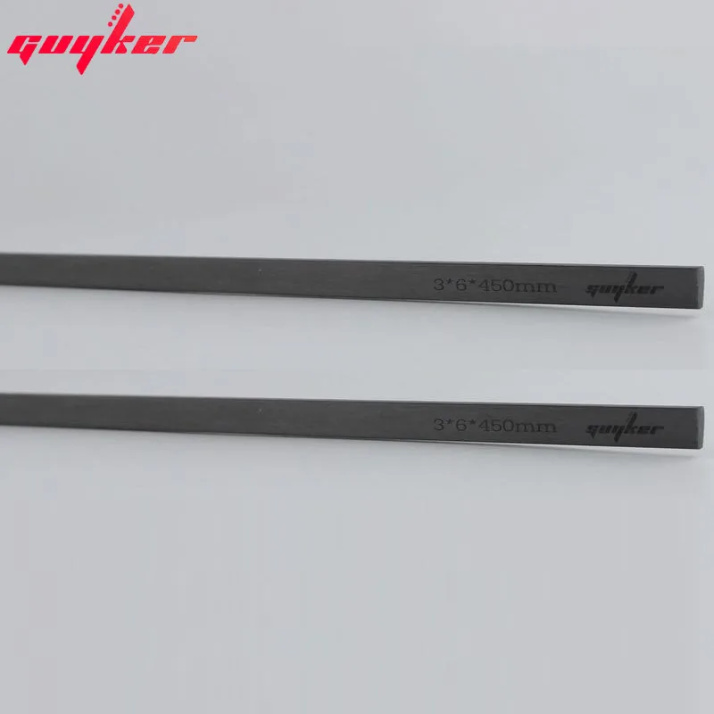 Guyker 2 buc Fibra de Carbon Gât Tije 3mmX6mmX380mm/450mm Chitara Chitara de Gât Rigidizare pentru Instrumente cu Corzi 1