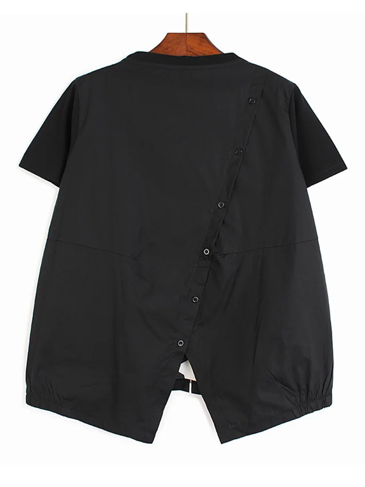 [MEM] pentru Femei Black Dot Imprimate Casual Mare Dimensiune T-shirt Noi Gât Rotund Maneca Scurta Mareea Moda Primavara-Vara 2023 1DE7533 1