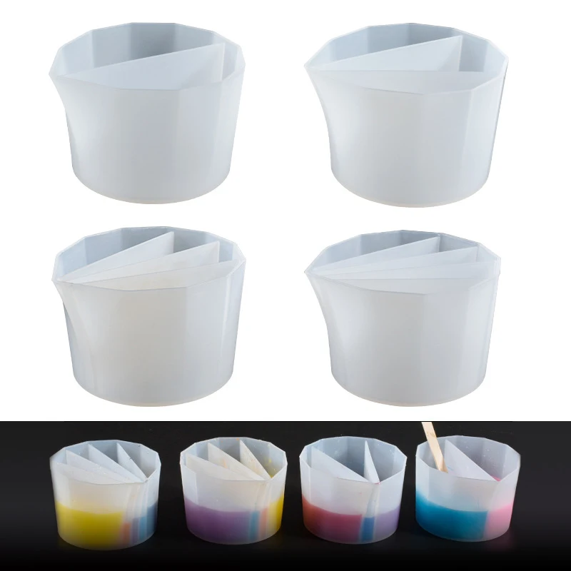 AB Silicon Split Cupe Pentru Vopsea de Turnare de Rășină Instrumente de Rășină Epoxidică Pigment Pictura Lichid de Culoare Amestecare Cupe DIY Face Separator Cupa 2