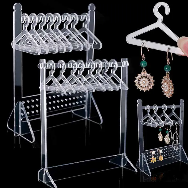 Umeraș Rack Cercel Display Stand Capacitate Mare de Stocare Bijuterii Bijuterii Organizatorul Show Caz Cârlig Cercel pentru Fata DIY Cadou 0