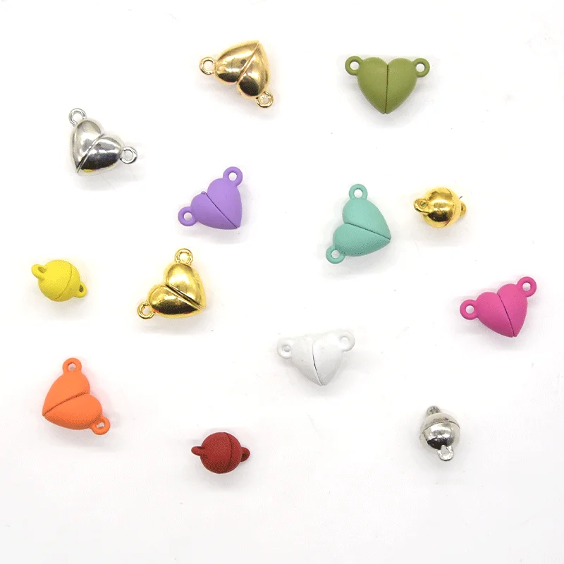 5pcs Multicolor Dragoste Inima Rotund Cleme Magnetice Bijuterii Cleme Pentru Bratari si Coliere Bijuterii Concluziile 0
