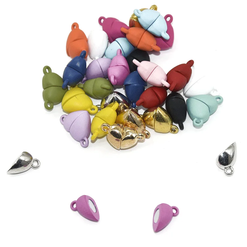 5pcs Multicolor Dragoste Inima Rotund Cleme Magnetice Bijuterii Cleme Pentru Bratari si Coliere Bijuterii Concluziile 3