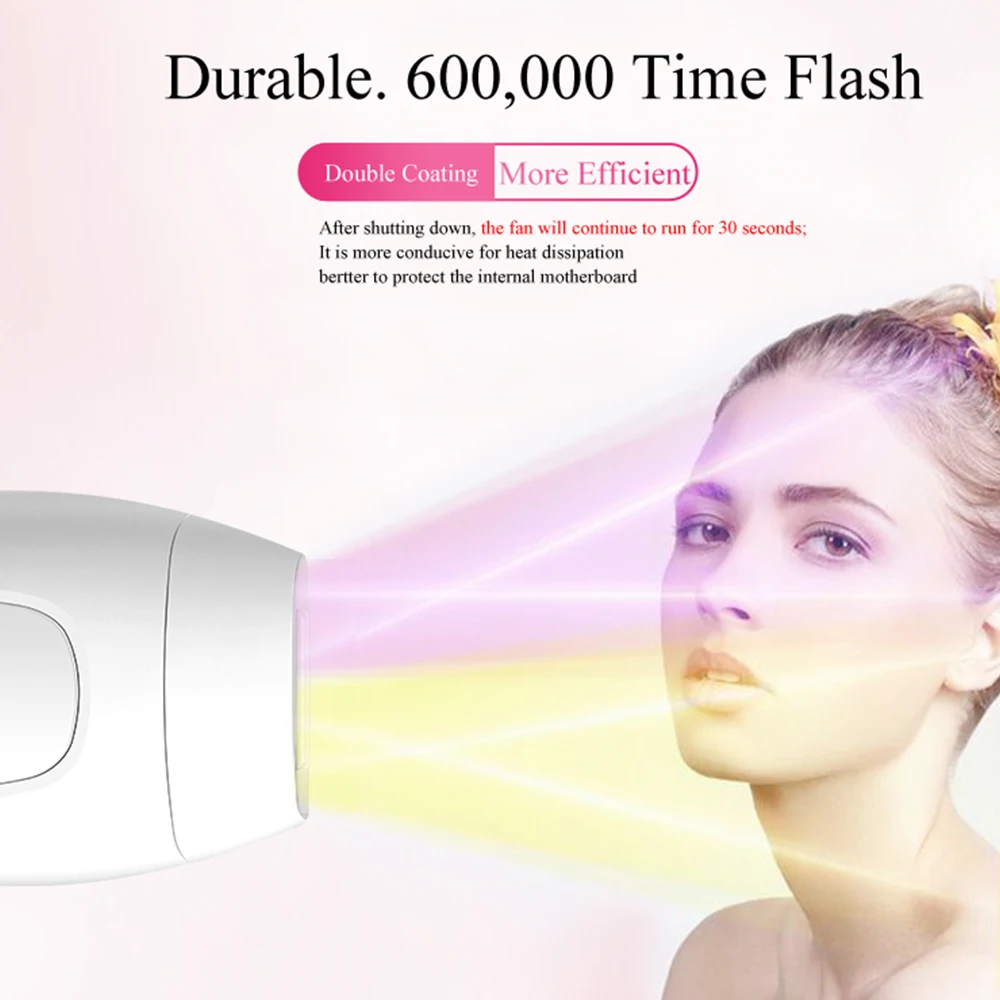 600000 Flash IPL de Îndepărtare a Părului cu Laser Epilator pentru Femei Faciale Îndepărtarea Părului Facial Epilator cu Lumina Pulsata Depilator Photoepilator 3
