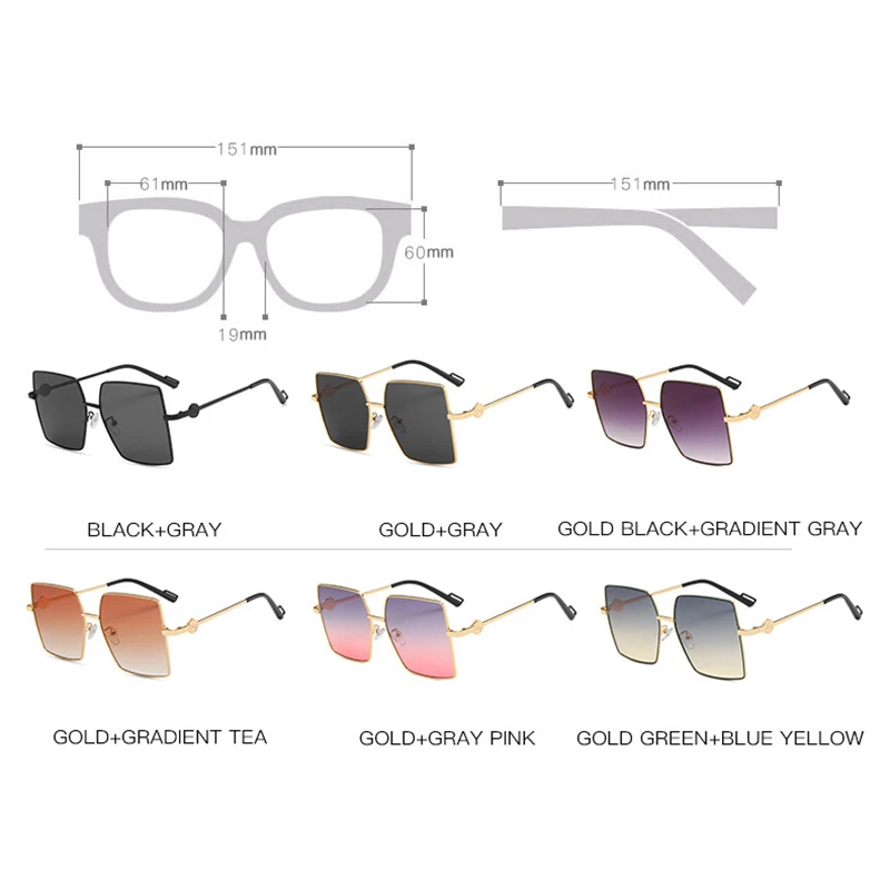 RBROVO Epocă Supradimensionat ochelari de Soare Femei de Lux de Designer de Ochelari pentru Femei/Bărbați Ochelari Pătrați Femei Lentes De Sol Mujer 2021 3