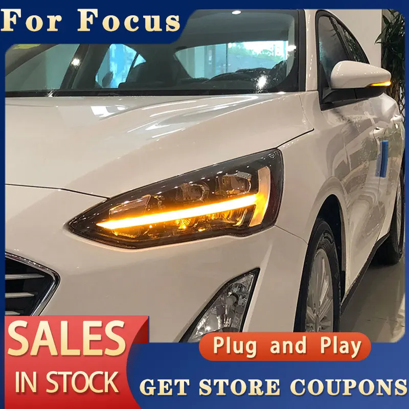 TOATE LED Pentru Ford Focus Faruri 2019 Noul Focus 5 LED lumina Cap de Semnal Dinamic Led Drl Hid Bi-Xenon, Accesorii Auto 3