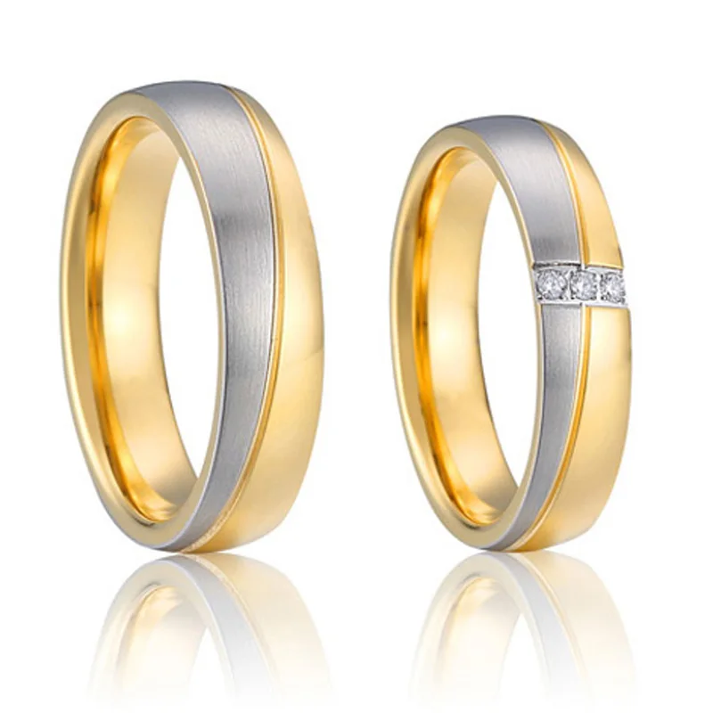 inele de nunta pentru cupluri dragoste alianța cupluri aniversare bijuterii din oțel inoxidabil de aur nou inel de modele pentru bărbați și femei 2