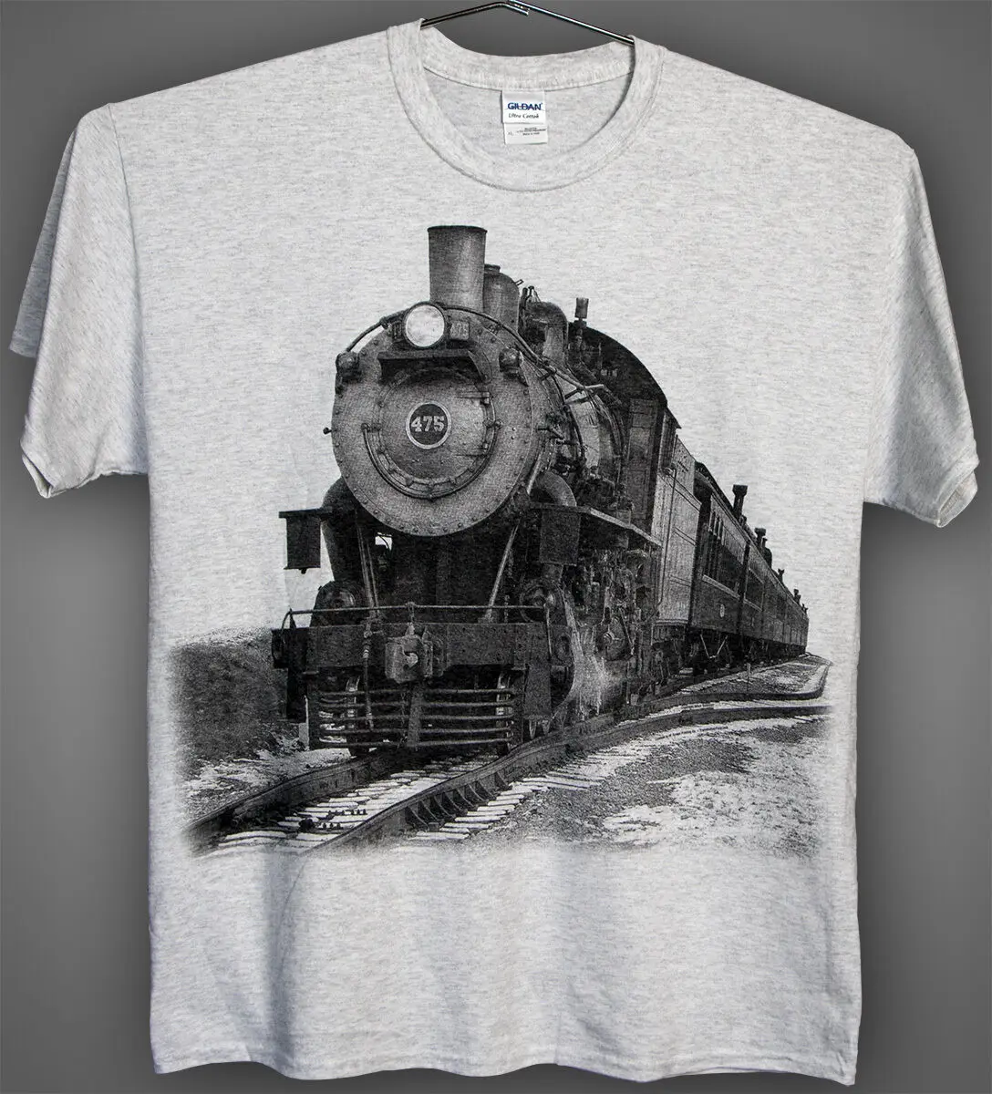 Vintage Locomotiva cu Abur T-shirt-tren cu aburi Bărbați 100% Bumbac Casual T-shirt Vrac Top Marimea S-3XL 0