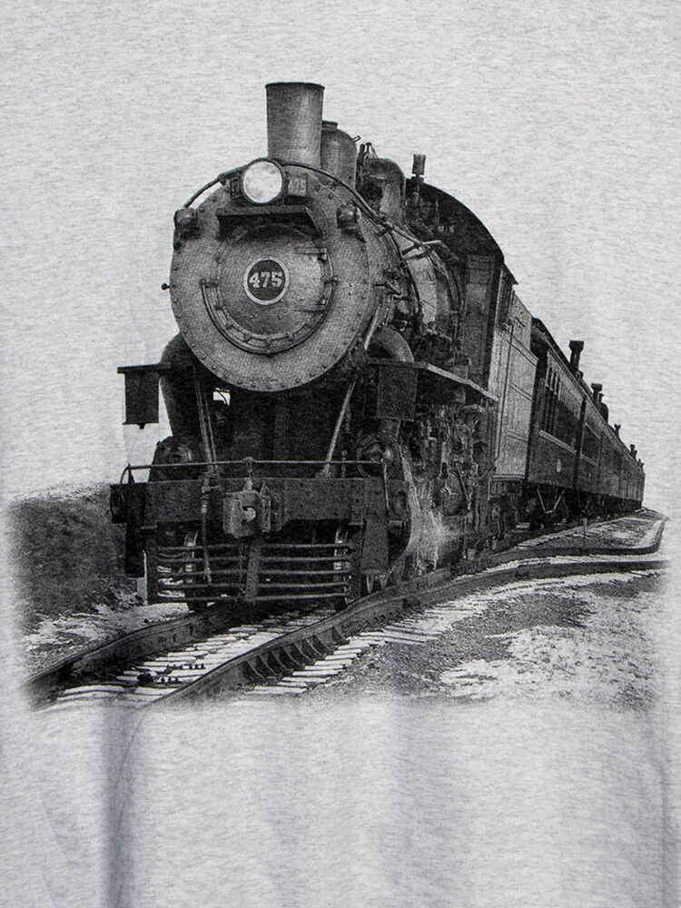 Vintage Locomotiva cu Abur T-shirt-tren cu aburi Bărbați 100% Bumbac Casual T-shirt Vrac Top Marimea S-3XL 1