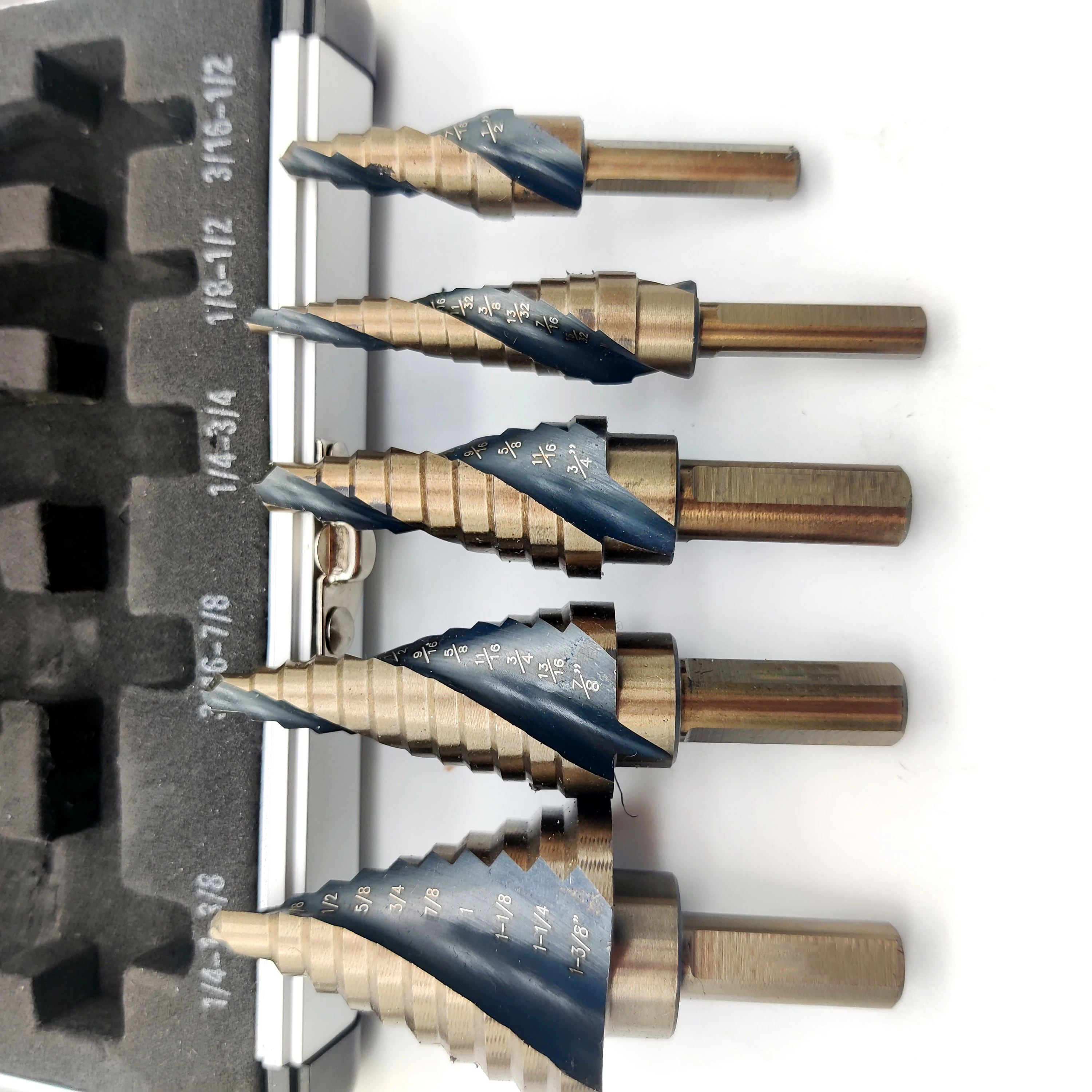 5pcs Pas Con Burghiu Cobalt Multiple Gaură de 50 Dimensiuni Pas Burghiu Set de Instrumente carcasă din Aluminiu de Metal Instrument de Foraj pentru Lemn Metal 4