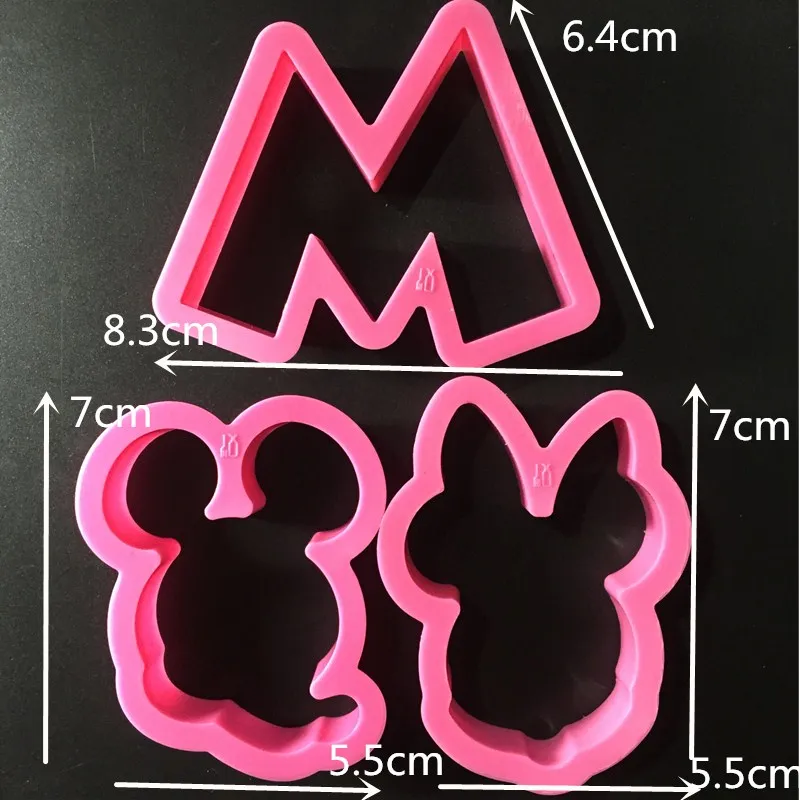 Micini Minnie Set De 5 Cookie-Uri De Plastic Tăiat Cookie Mucegai, Mucegai De Copt Fondant De Imprimare De Tăiere Mor A1177 2