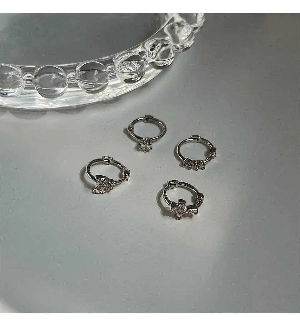 Cercei din argint pentru Femei S925 Argint Cercei Cruce fluture de Cristal la Modă În 2020 Bijuterii Accesorii de Nunta Petrecere 1