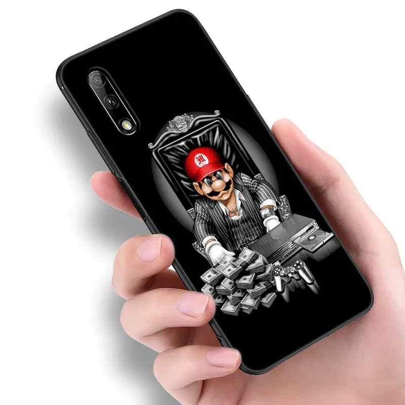 Super Bros Joc Retro Cazul în care Telefonul Pentru Huawei Y6 Y7 Y9 Prim-Y5 2018 2019 2020 Y7A Y9A Y5P Y6P Y7P Y8P Y6S Y8S Y9S TPU Capacul Negru 2