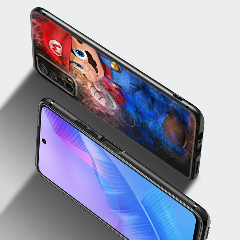 Super Bros Joc Retro Cazul în care Telefonul Pentru Huawei Y6 Y7 Y9 Prim-Y5 2018 2019 2020 Y7A Y9A Y5P Y6P Y7P Y8P Y6S Y8S Y9S TPU Capacul Negru 5