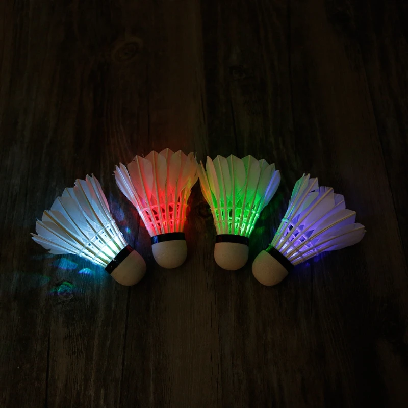 NOI 4buc Iluminat Badminton Întuneric de Noapte cu LED-uri Colorate Fluturașul de Badminton 5