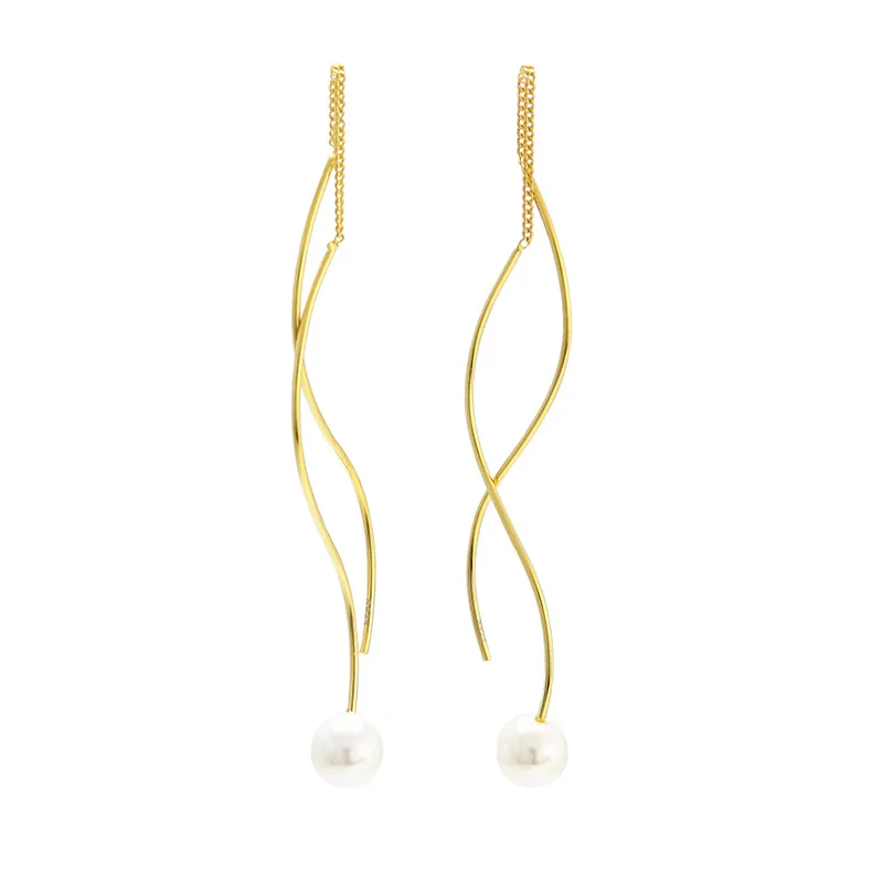 SE10 whirlpool forma de Cercei cu perle pentru femei rafinat moda bijuterii petrecere de lux accesorii Cercei 4