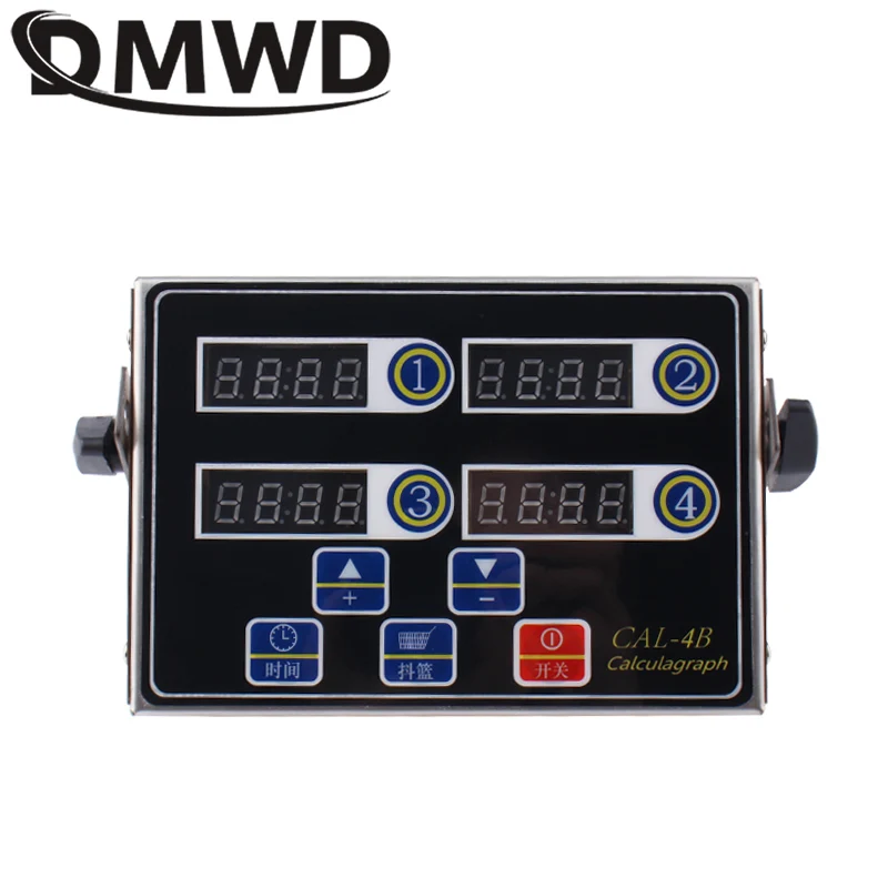 DMWD din Oțel Inoxidabil Comerciale Bucatarie cu Patru Canale Timer 4 a Patra Cheie Digitala Buton de Sincronizare Memento Numărătoarea inversă de Alarmă cu voce Tare 220V 1