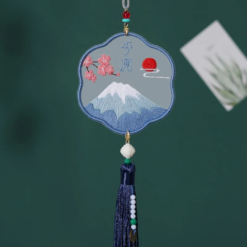 2022 Manual Plasă Kit de Broderie Muntele Fuji Animale Model Hoop cruciulițe Pumn Ac Broderie Fir Kit pentru Incepatori 5
