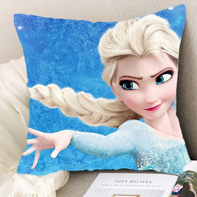 Disney Elsa Printesa Copii fete de Perna de pe Pat, Canapea Decorativ Masina de Somn Perna Acoperi Fata Ziua de nastere, Cadouri de 40x40cm 45x45cm 1
