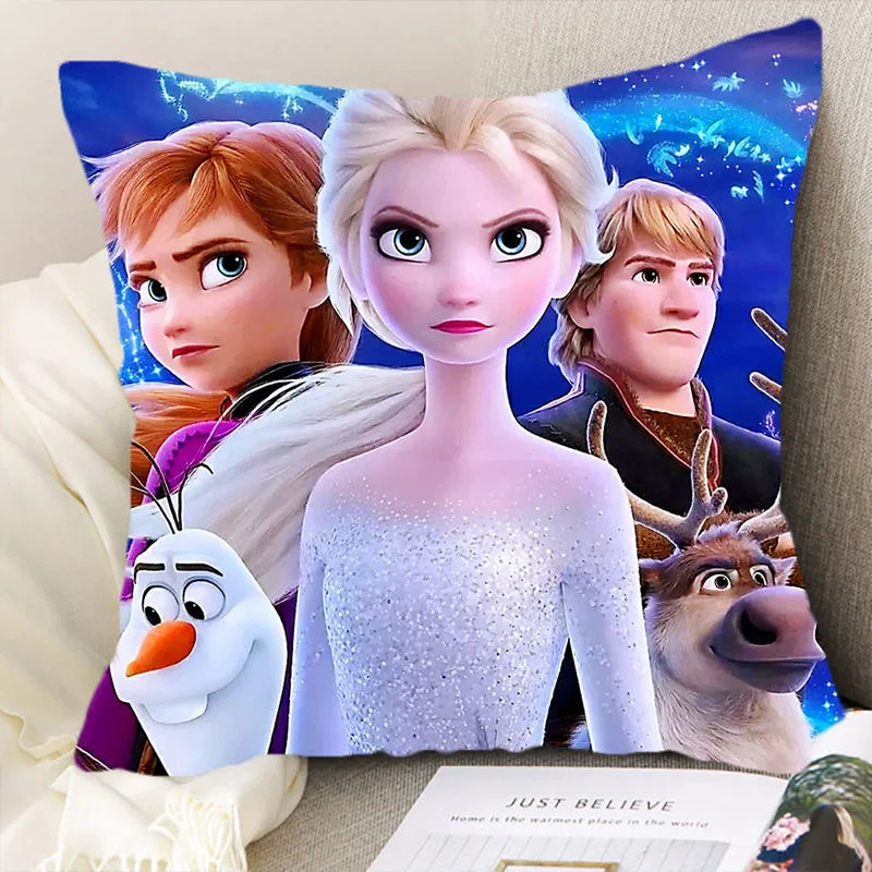 Disney Elsa Printesa Copii fete de Perna de pe Pat, Canapea Decorativ Masina de Somn Perna Acoperi Fata Ziua de nastere, Cadouri de 40x40cm 45x45cm 2