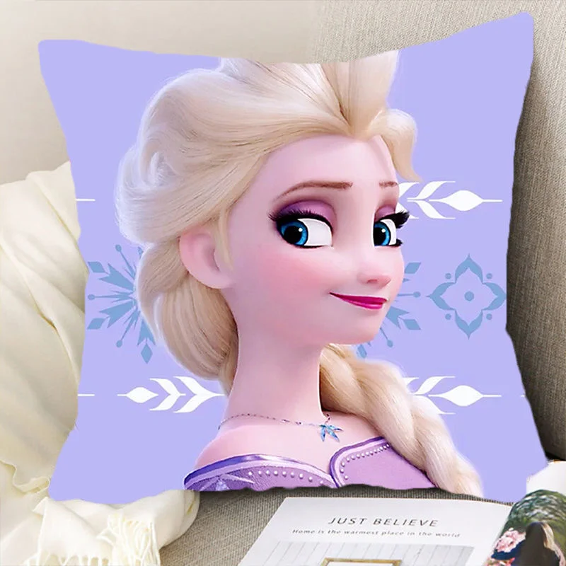 Disney Elsa Printesa Copii fete de Perna de pe Pat, Canapea Decorativ Masina de Somn Perna Acoperi Fata Ziua de nastere, Cadouri de 40x40cm 45x45cm 4