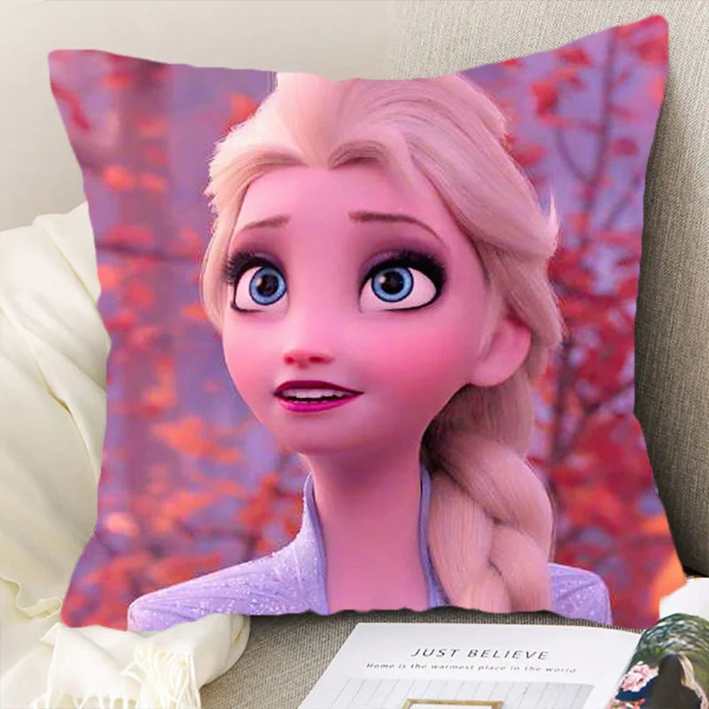 Disney Elsa Printesa Copii fete de Perna de pe Pat, Canapea Decorativ Masina de Somn Perna Acoperi Fata Ziua de nastere, Cadouri de 40x40cm 45x45cm 5